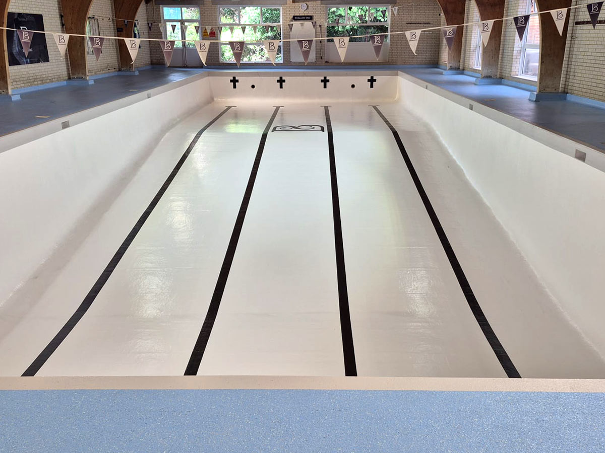 The complete new pool surround