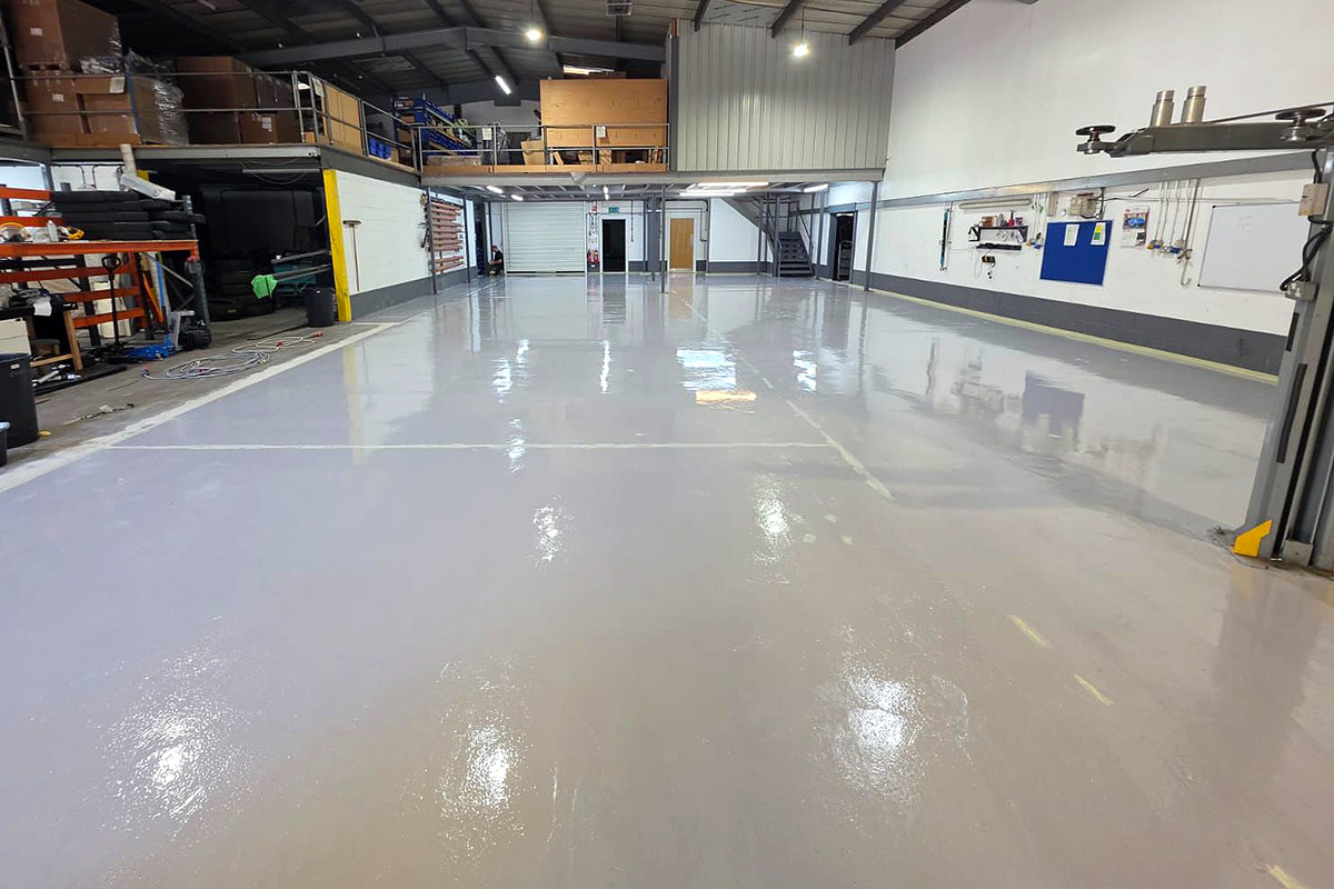 Two coats of KDR Resin Systems’ EpoCoat HB high-build epoxy coating installed