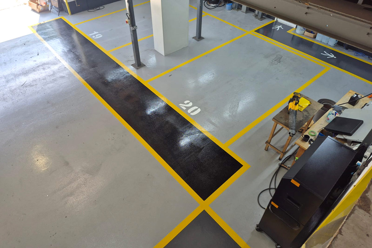 New vehicle bay demarcations with walkways at Brook Miller